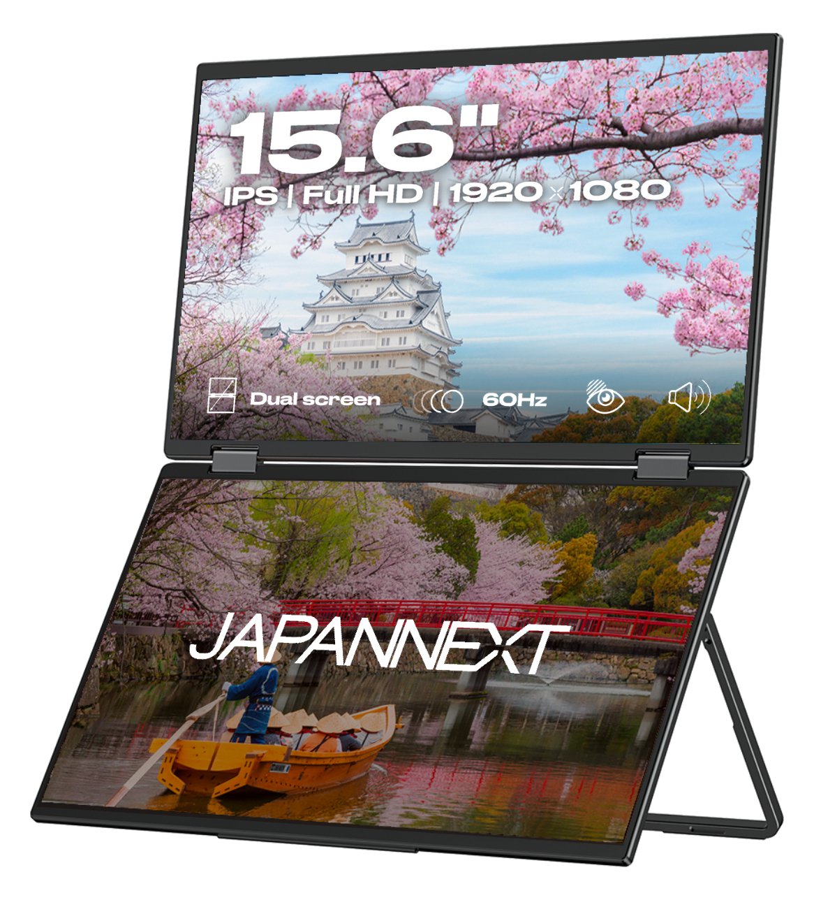 JAPANNEXT JN-DMD-IPS156F Dual-Monitor FHD - Flachbildschirm (TFT/LCD) - 39,6 cm