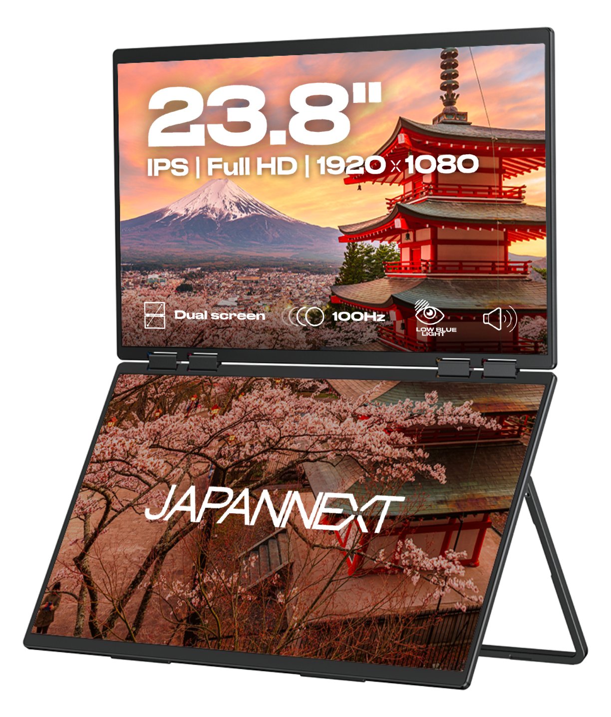 JAPANNEXT JN-DMD-IPS238F-C4 Dual-Monitor FHD - Flachbildschirm (TFT/LCD) - 60,5 cm
