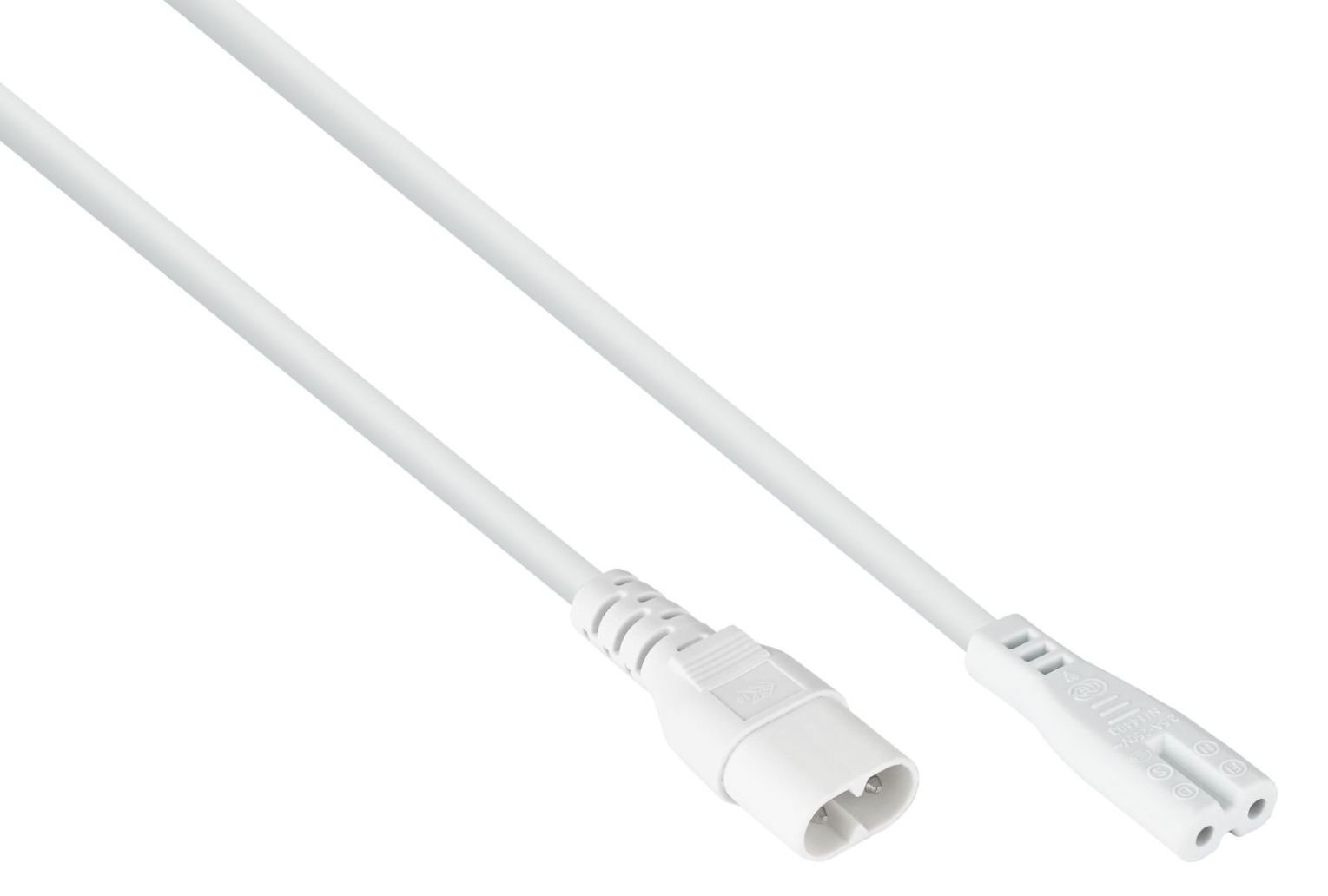 kabelmeister Euro-Verlaeng. Stecker C8 an C7 weiss - Kabel - Verlängerungskabel