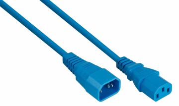 kabelmeister Kaltgeräteverlängerung C14 an blau - Kabel - Strom/Netzteil von LumaTech