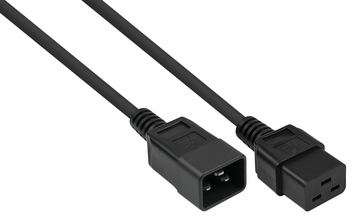 kabelmeister Kaltgeräteverlängerung C20 an C13 schw. - Kabel - Verlängerungskabel von LumaTech
