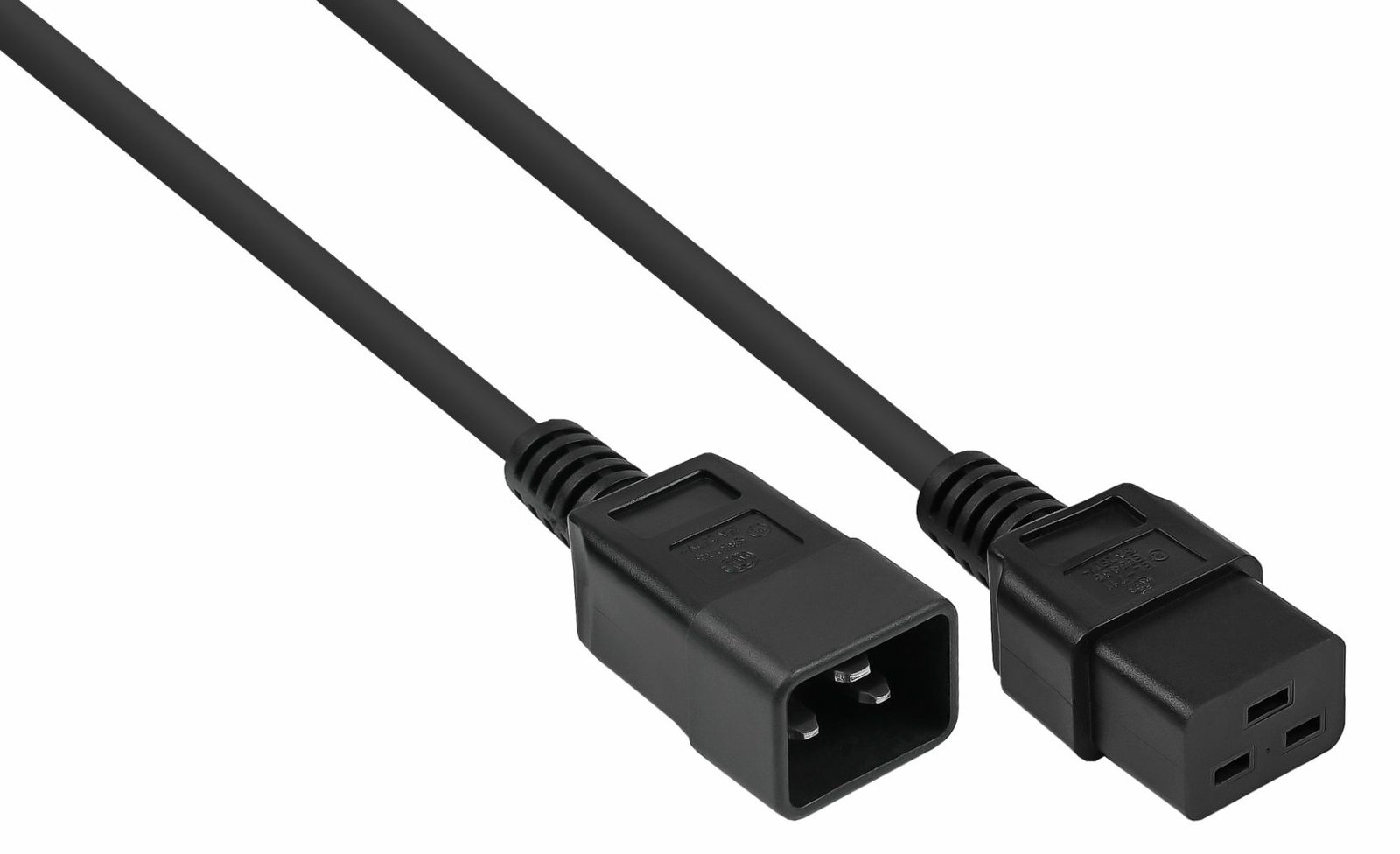 kabelmeister Kaltgeräteverlängerung C20 an C13 schw. - Kabel - Verlängerungskabel