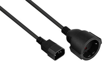 kabelmeister Netzkabel C14 Schutzkontakt-Buchse schw. - Kabel - Strom/Netzteil von LumaTech