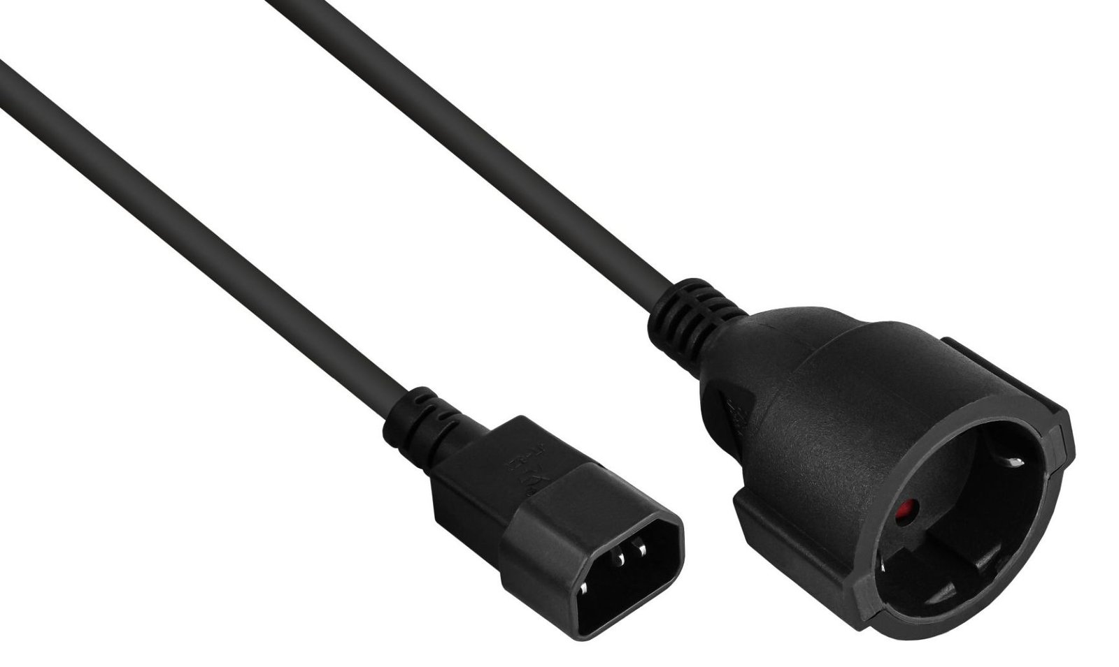 kabelmeister Netzkabel C14 Schutzkontakt-Buchse schw. - Kabel - Strom/Netzteil