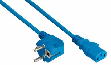 kabelmeister Schutzkontakt-St. 90° gew. an C13 blau - Kabel - Strom/Netzteil von LumaTech