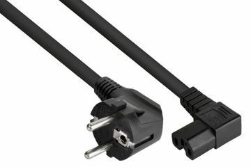 kabelmeister Schutzkontakt-St. 90° gew. C15 schw. - Kabel - Strom/Netzteil von LumaTech