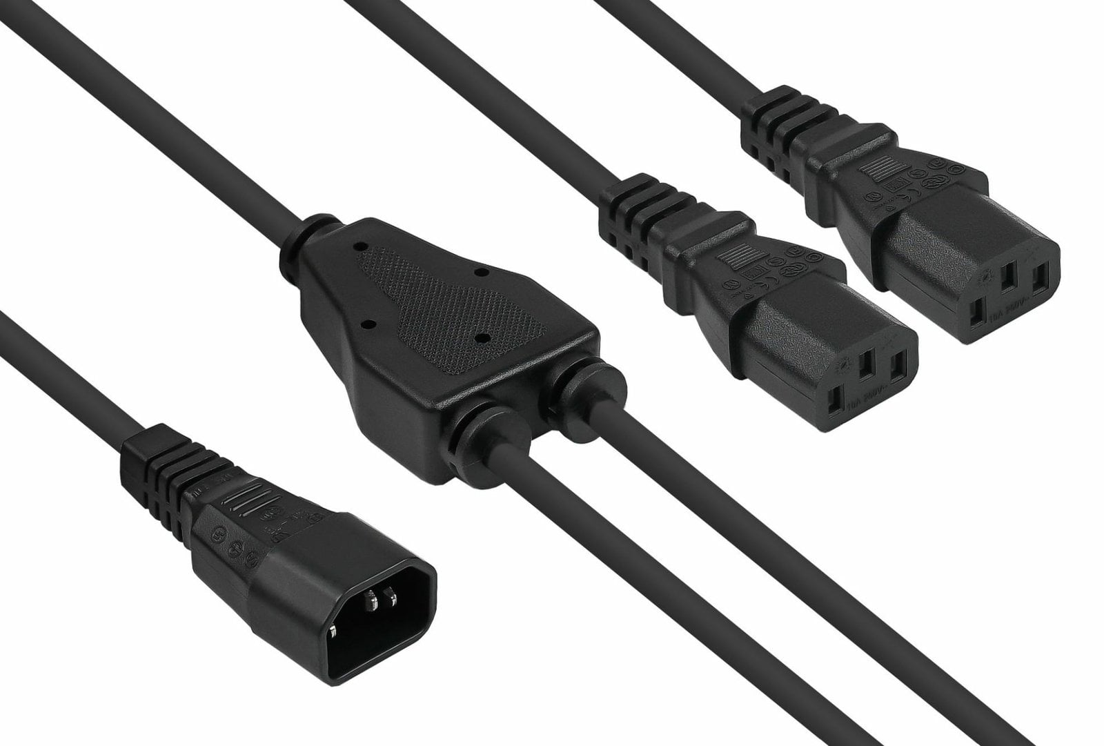 kabelmeister Y-Kaltgeräteverlängerung C20- 2xC13 schw. - Kabel - Strom/Netzteil
