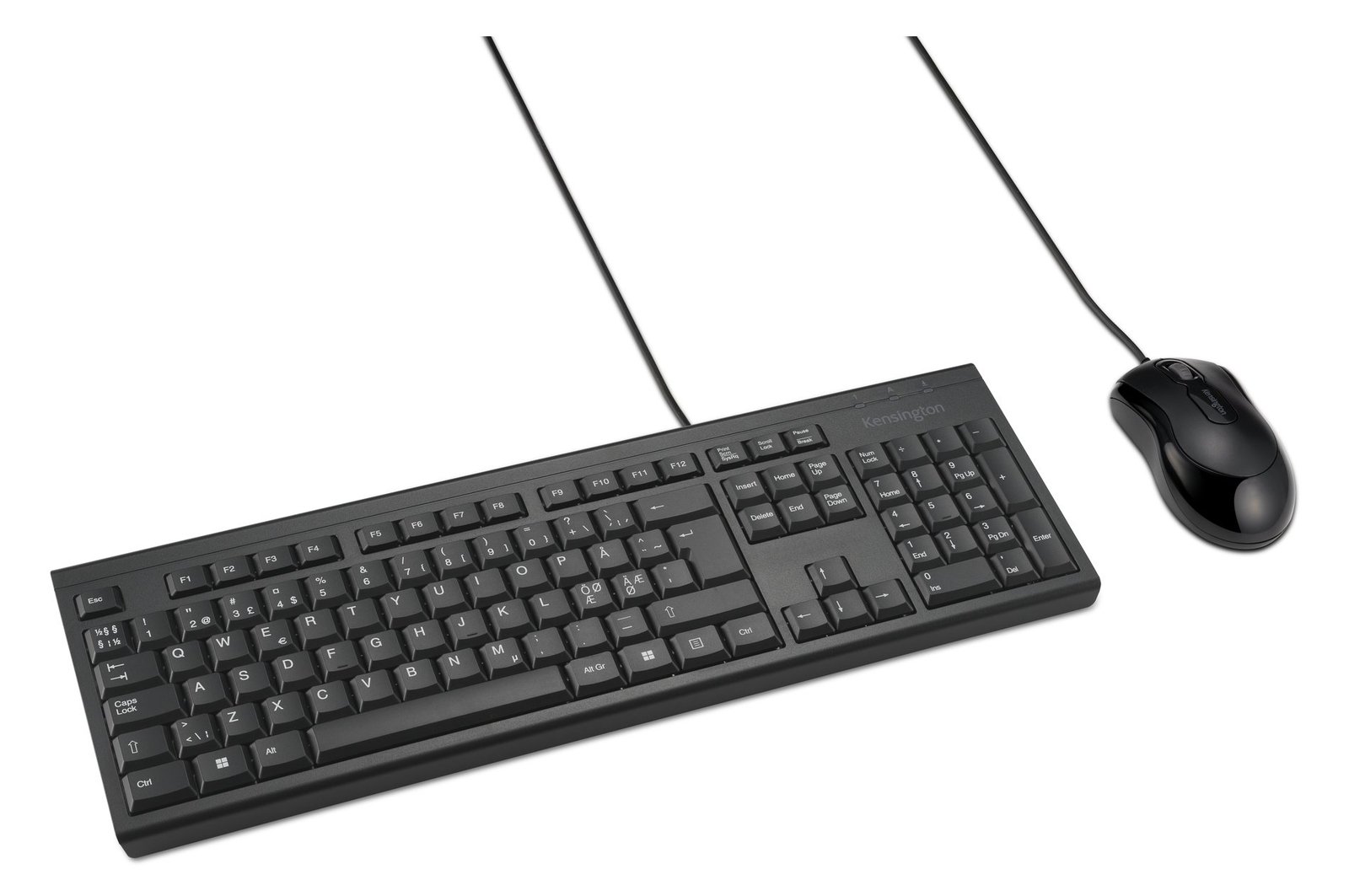 Kensington KM100 EQ - Tastatur-und-Maus-Set - USB - TL: Nordisch, QWERTY