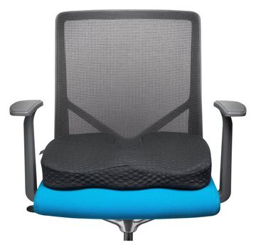 Kensington Premium-Sitzkissen mit Kühlgel - Sitzkissen - Memory-Schaum - Stuhl - Schwarz - Monochromatisch von LumaTech