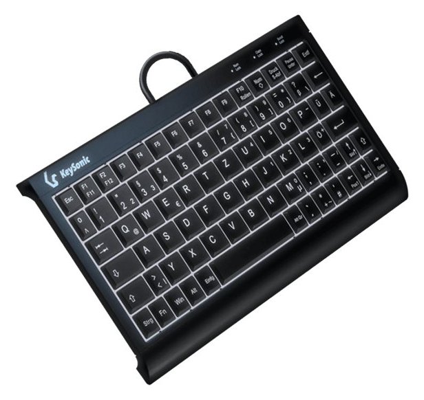 KeySonic KSK-3011ELC - Tastatur - Super-Mini - TL: Deutsch, QWERTZ
