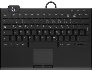 KeySonic KSK-5210ELU - Kabelgebunden - USB - Membran Key Switch - LED - Schwarz - TL: Deutsch, QWERTZ von LumaTech