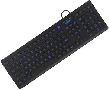 KeySonic KSK-8031INEL - Volle Größe (100%) - USB - Schwarz - TL: Deutsch, QWERTZ von LumaTech