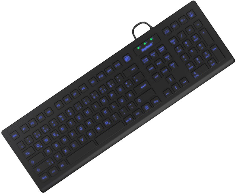 KeySonic KSK-8031INEL - Volle Größe (100%) - USB - Schwarz - TL: Deutsch, QWERTZ
