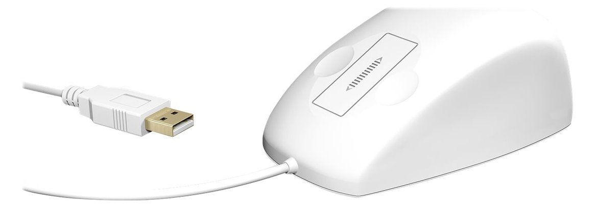 KeySonic KSM-5030M-W - Beidhändig - USB Typ-A - Weiß