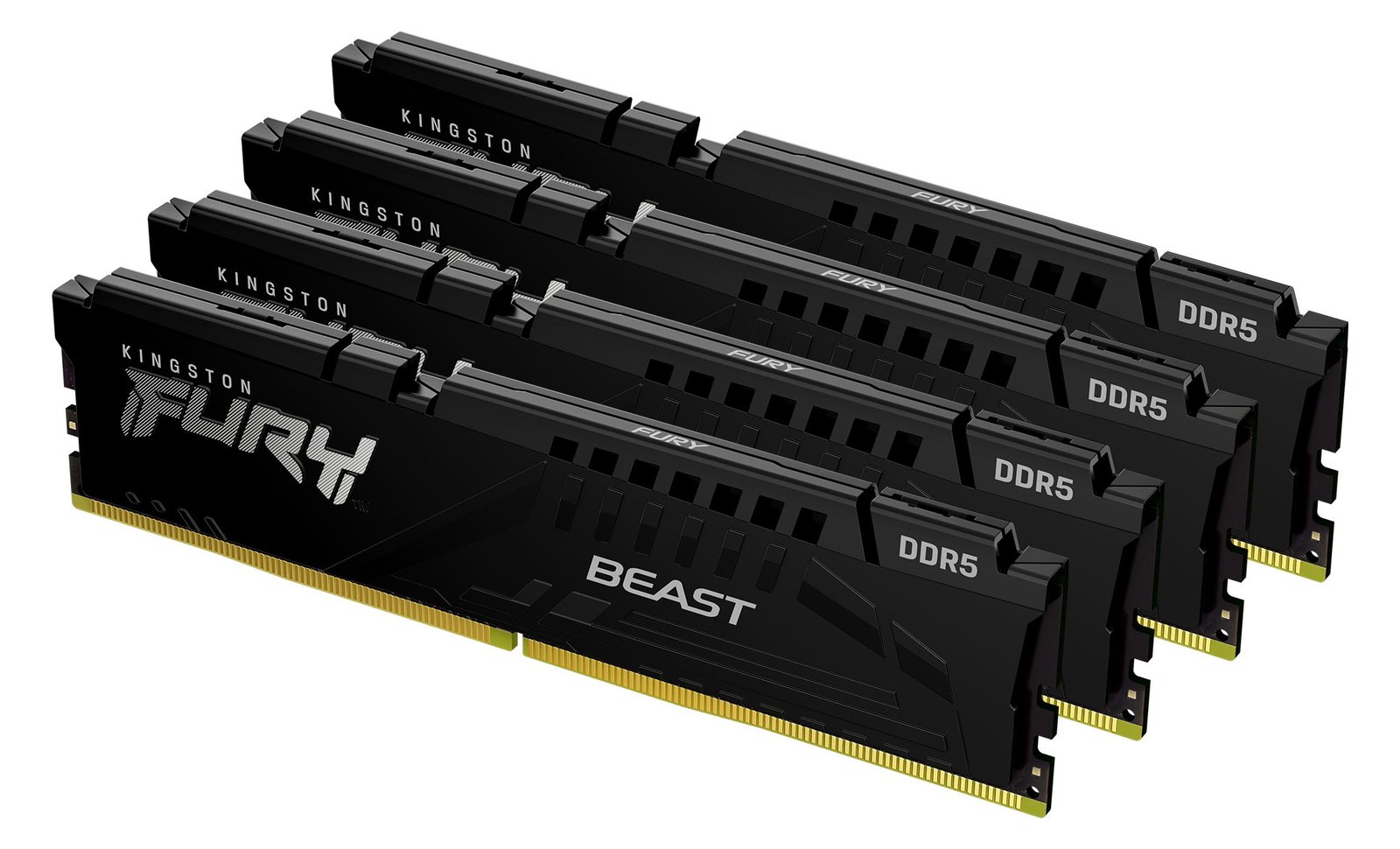 Kingston 128GB 5600MT/s DDR5 CL40 DIMM Kit of 4 FURY Beast Black XM - 128 GB - DDR5