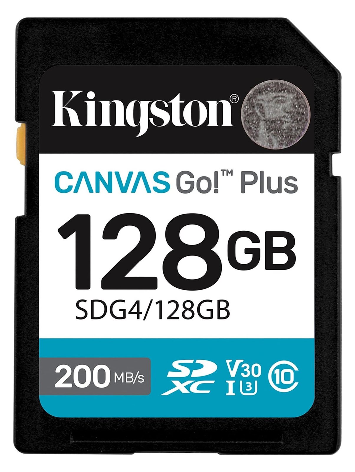 Kingston 128GB SDXC Canvas Go Plus Gen4 200MB/s C10 UHS-I U3 - Secure Digital (SD)