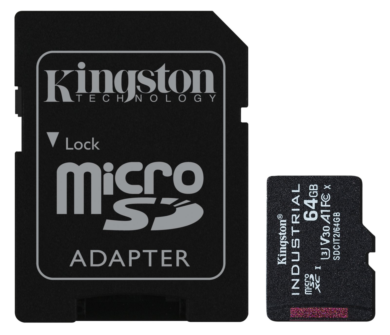 Kingston Industrial - Flash-Speicherkarte (microSDXC-an-SD-Adapter inbegriffen)