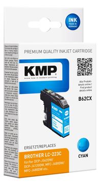 KMP B62CX - 5.9 ml - Cyan - kompatibel - wiederaufbereitet - Tintenpatrone (Alternative zu: Brother LC-223C) von LumaTech