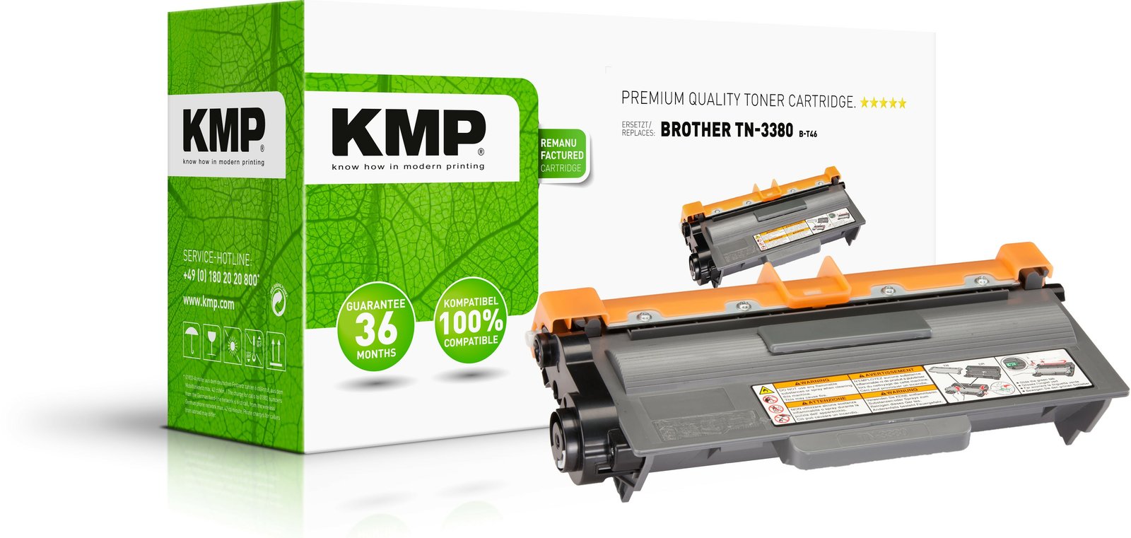 KMP B-T46 - Mit hoher Kapazität - Schwarz - kompatibel - Tonerpatrone (Alternative zu: Brother TN3380)