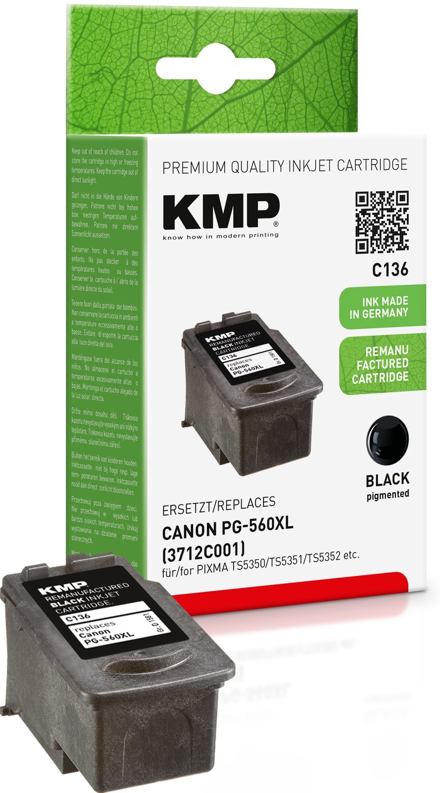 KMP C136 - Hohe (XL-) Ausbeute - 15 ml - 400 Seiten - 1 Stück(e) - Einzelpackung