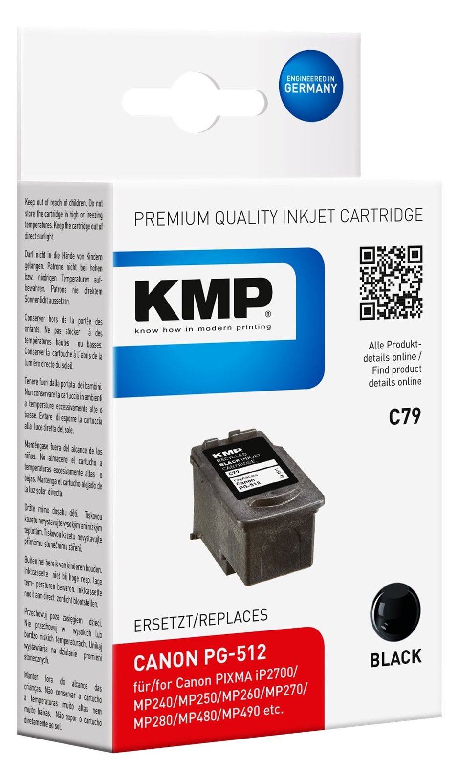 KMP C79 - 15 ml - Schwarz - kompatibel - Tintenbehälter