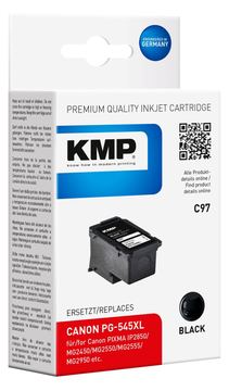 KMP C97 - 15 ml - Hohe Ergiebigkeit - Schwarz - kompatibel - Tintenpatrone (Alternative: Canon PG-545XL, Canon 8286B001) von LumaTech