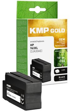 KMP Gold Patrone HP 963XL 3JA30AE black 2300 S. remanufactured - Wiederaufbereitet - Kompatibel von LumaTech