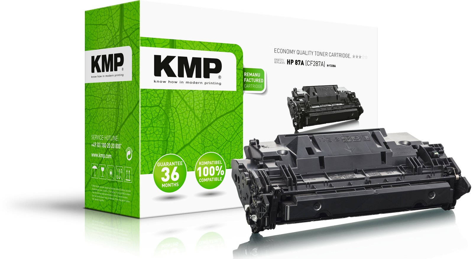 KMP H-T238A - 300 g - Schwarz - kompatibel - Tonerpatrone (Alternative zu: HP 87A)
