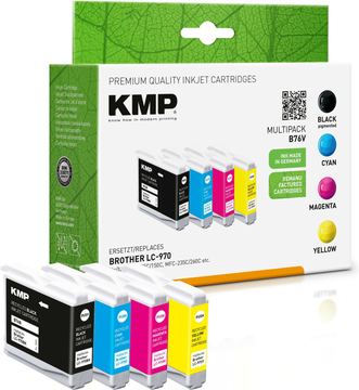 KMP MULTIPACK B76V - 4er-Pack - Schwarz, Gelb, Cyan, Magenta - kompatibel - Tintenpatrone von LumaTech