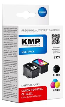 KMP MULTIPACK C97V - 2er-Pack - Hohe Ergiebigkeit - Schwarz, Farbe (Cyan, Magenta, Gelb) von LumaTech