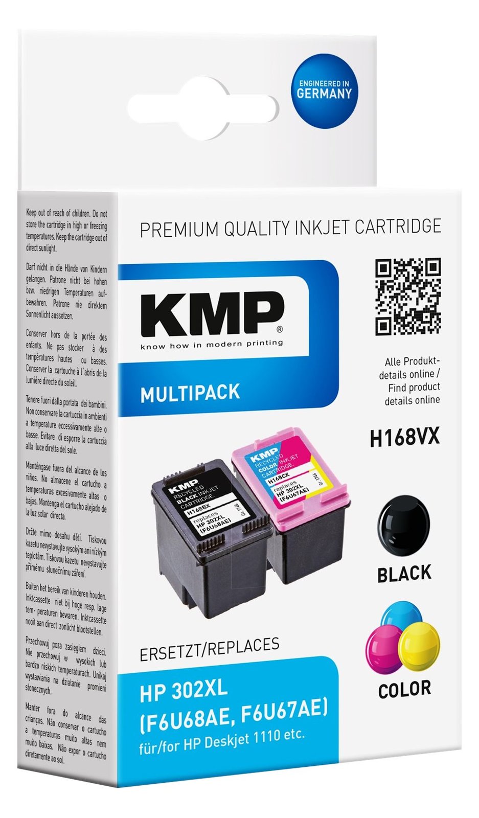 KMP MULTIPACK H168VX - 2er-Pack - Schwarz, Farbe (Cyan, Magenta, Gelb)