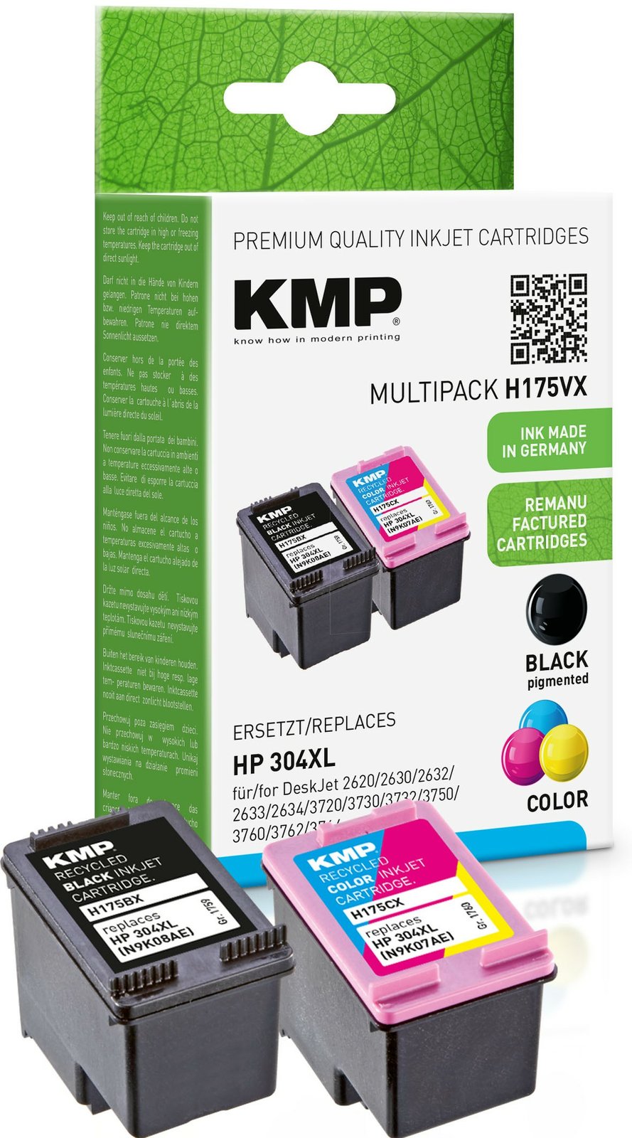 KMP MULTIPACK H175VX - 2er-Pack - Schwarz, Farbe (Cyan, Magenta, Gelb)