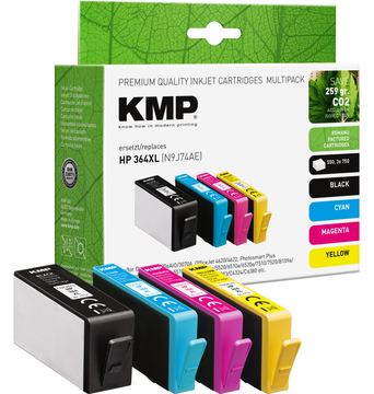 KMP Patrone HP Nr.364XL N9J74AE bk c m y remanufactured - Wiederaufbereitet - Wiederaufbereitet - Kompatibel von LumaTech