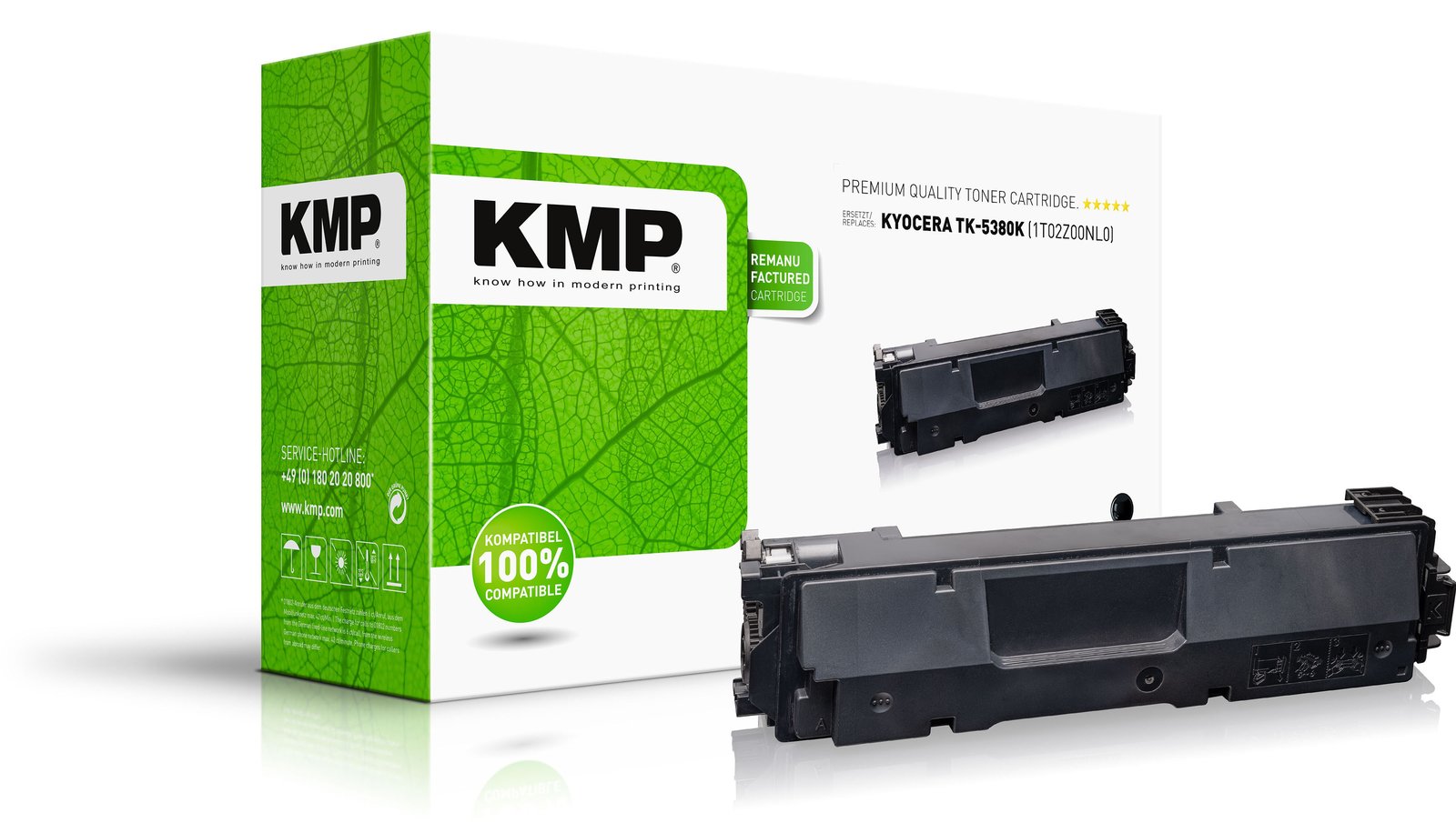 KMP Toner Kyocera TK-5380BK PA4000/MA4000 Serie black remanufactured - Wiederaufbereitet - Tonereinheit