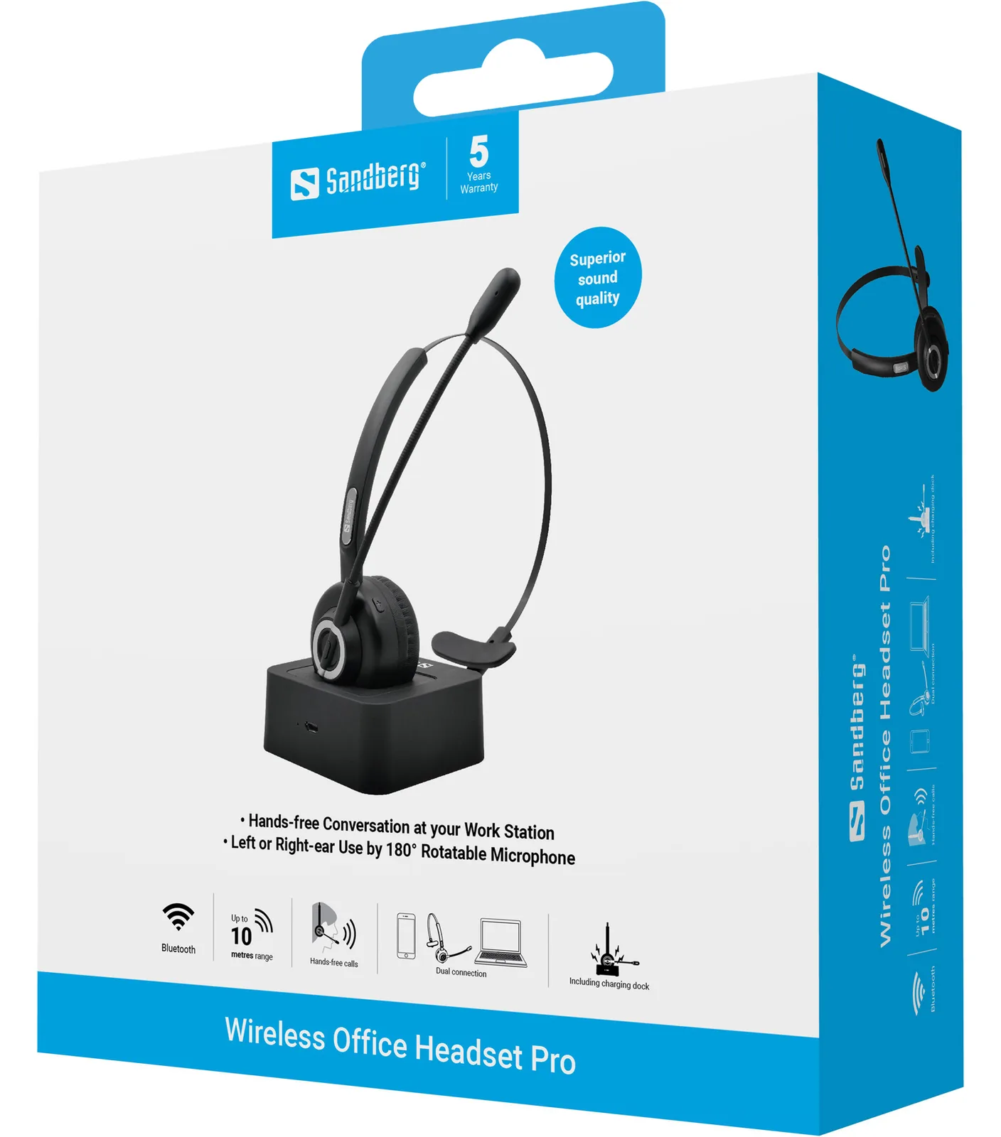 SANDBERG Bluetooth Office Headset Pro - Headset, Ansicht 2