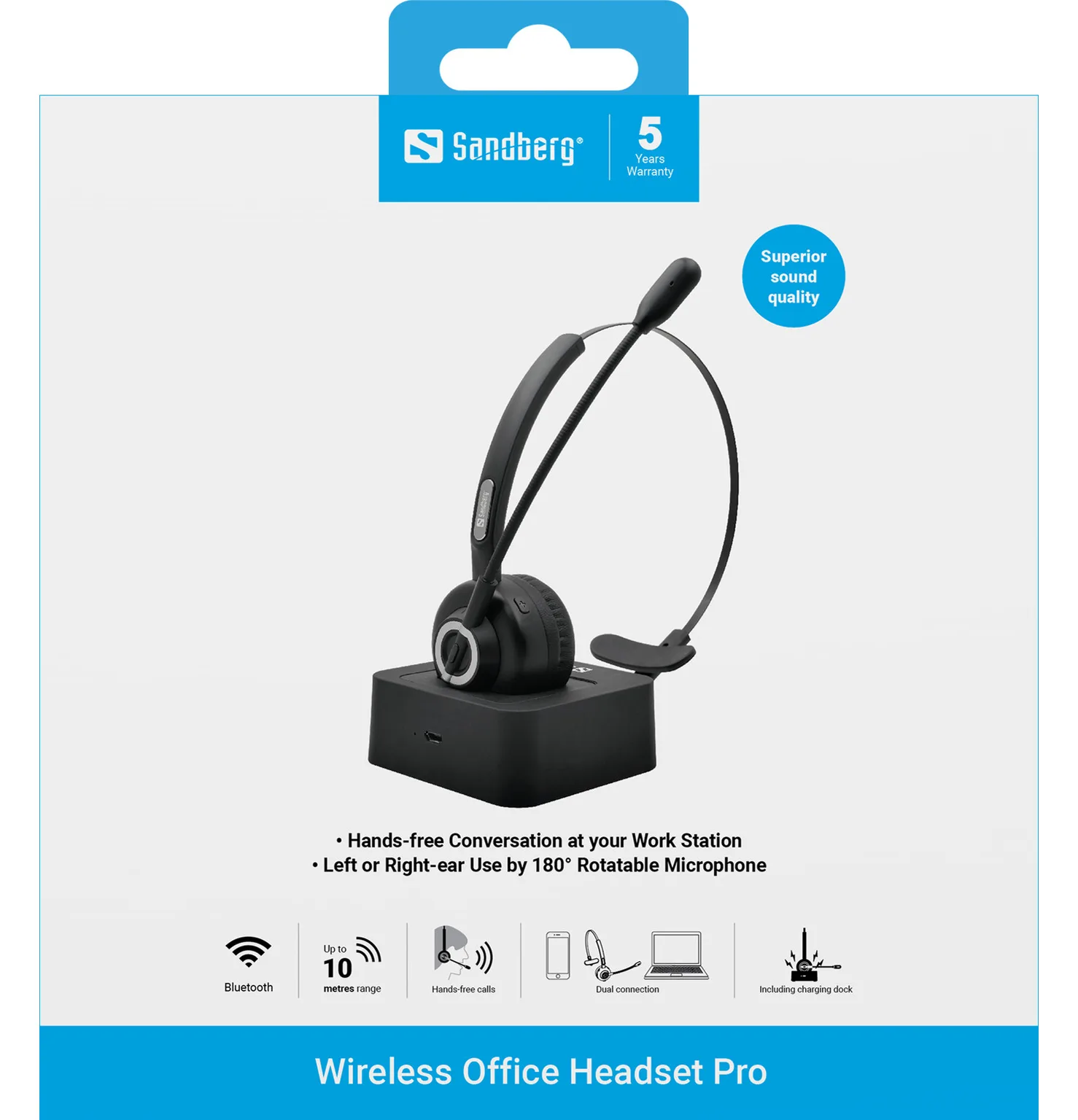 SANDBERG Bluetooth Office Headset Pro - Headset, Ansicht 3