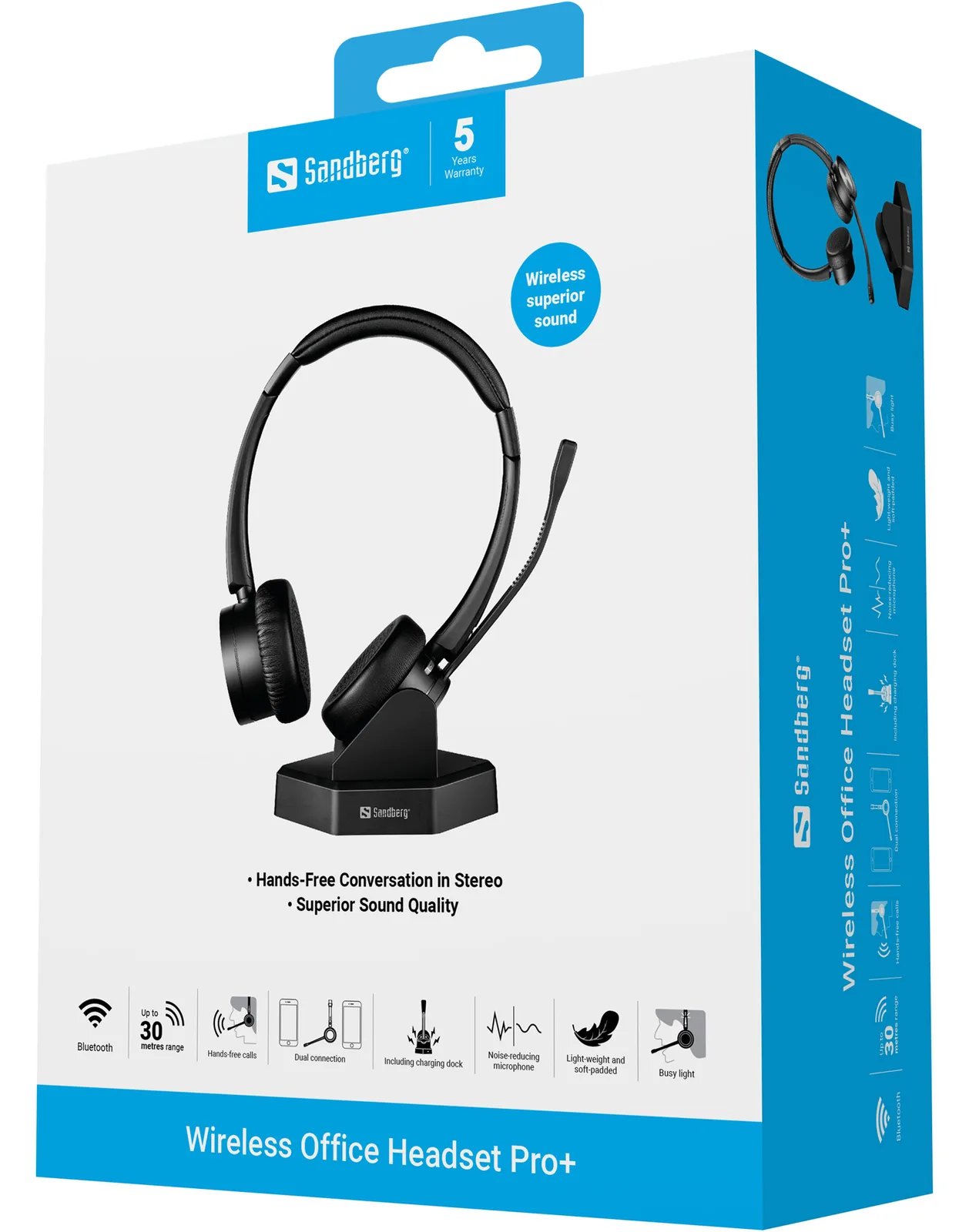 SANDBERG Bluetooth Office Headset Pro+ - Headset, Ansicht 2