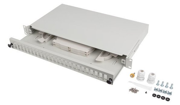 Lanberg 19 Fiber Patchpanel 24xSC DUPLEX/24xLC QUAD gr - Glasfaser (LWL) - Duplex