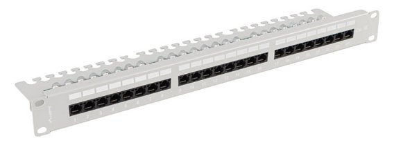 Lanberg 19 Patchpanel CAT.5E UTP+ Kabelorg. gr - 24-Port - Rack-Modul