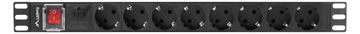 LANBERG 19 PDU-Steckdosenleiste 1U 8xSchuko 2,0m 16A sw von LumaTech