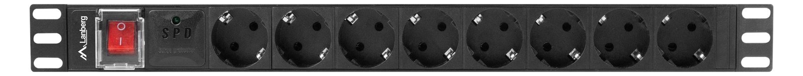 LANBERG 19 PDU-Steckdosenleiste 1U 8xSchuko 2,0m 16A sw