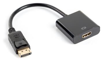 Lanberg AD-0009-BK - 0,1 m - DisplayPort - HDMI Typ A (Standard) - Männlich - Weiblich - Gold von LumaTech