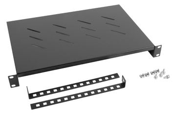 Lanberg AK-1004-B - Regalboden - Schwarz - 25 kg - 1U - 48,3 cm (19 Zoll) - 482,6 mm von LumaTech