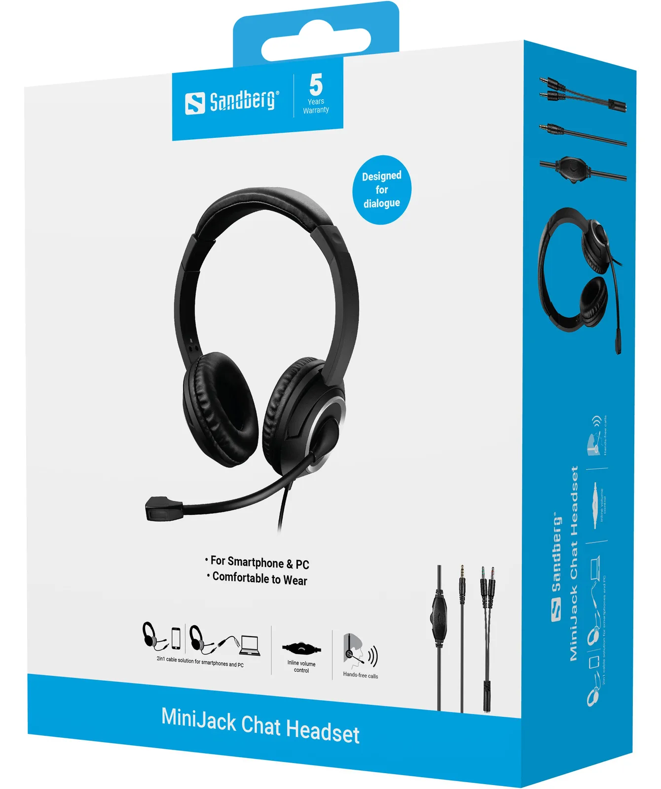 SANDBERG MiniJack Chat Headset - On-Ear, Ansicht 2
