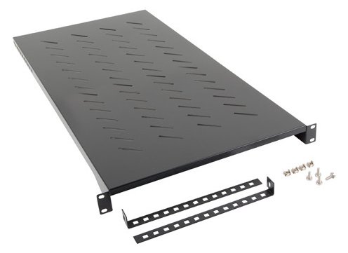 Lanberg AK-1013-B - Regalboden - Schwarz - Metall - 25 kg - 48,3 cm (19 Zoll) - 482,6 mm
