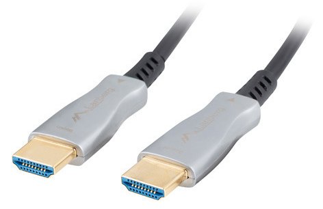 Lanberg CA-HDMI-20FB-0500-BK - 50 m - HDMI Typ A (Standard) - HDMI Typ A (Standard) - 3D - 18 Gbit/s - Schwarz - Silber