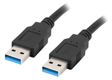 Lanberg CA-USBA-30CU-0010-BK - 1 m - USB A - USB A - USB 3.2 Gen 1 (3.1 Gen 1) - 5 Gbit/s - Schwarz von LumaTech