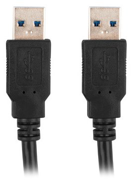 Lanberg CA-USBA-30CU-0018-BK - 1,8 m - USB A - USB A - USB 3.2 Gen 1 (3.1 Gen 1) - 5 Gbit/s - Schwarz