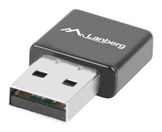 Lanberg NC-0300-WI - Kabellos - USB - 2400 Mbit/s - Schwarz von LumaTech