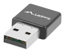 Lanberg NC-0300-WI - Kabellos - USB - 2400 Mbit/s - Schwarz